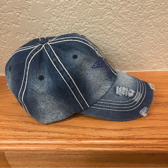 Denim Star Embellished Cap - Picture 6 of 7